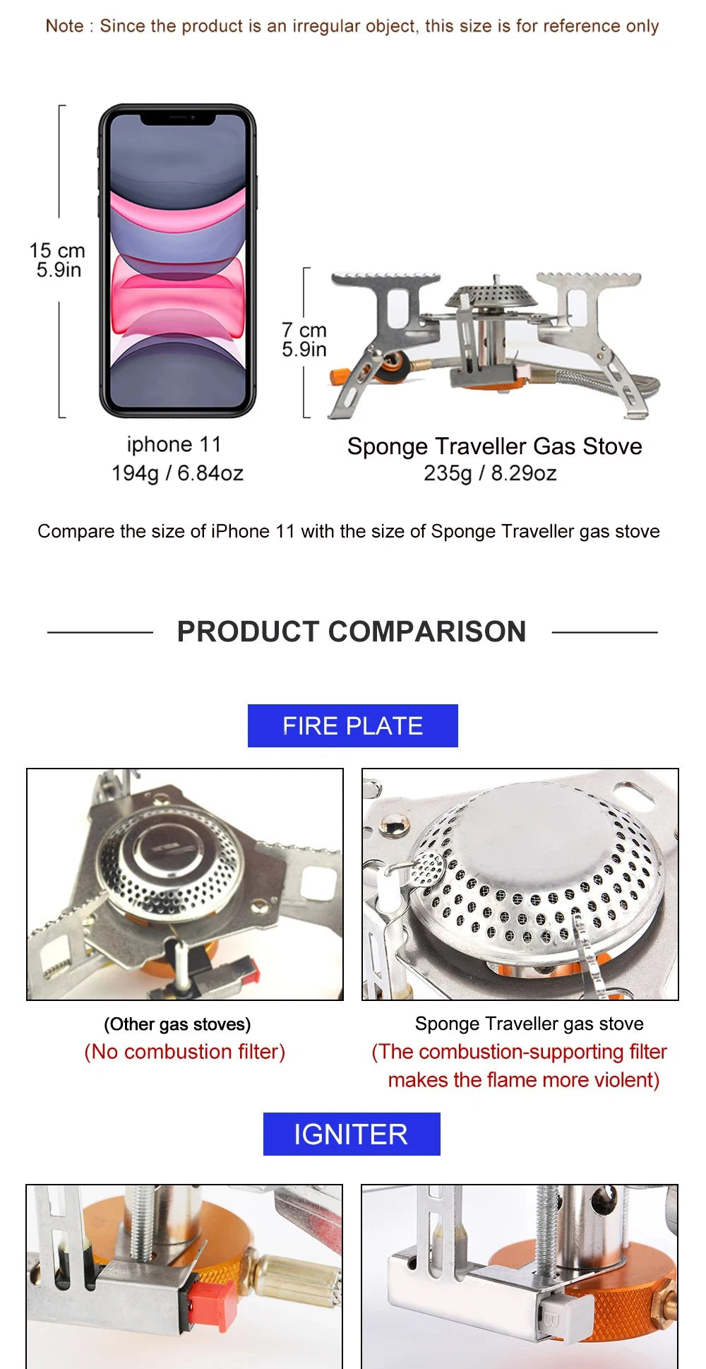 Camping Gas Stove 3500W