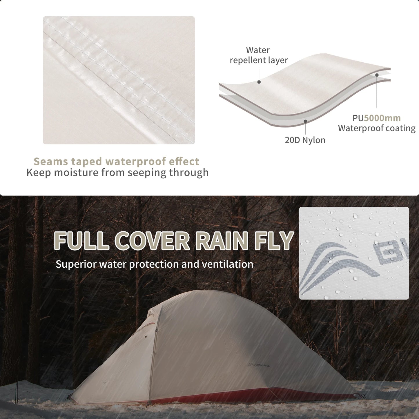BISINNA Ultralight Camping Tent